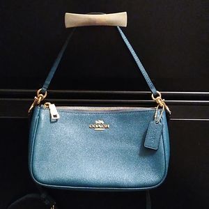 Coach, small, gorgeous TEAL purse.